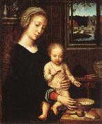 Gerard David The Virgin with the Bowl of Milk Sweden oil painting artist